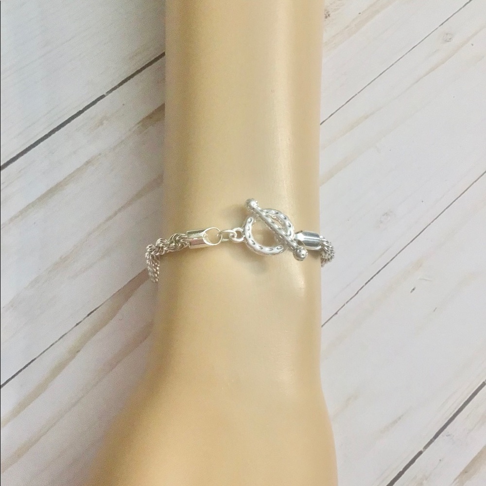 Silver toggle bracelet